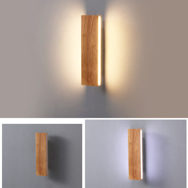 NatureGlow Solid Wood LED Wall Fixture – Minimalist Charm