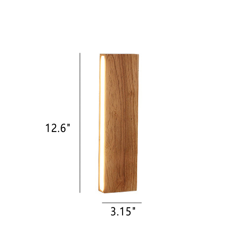 NatureGlow Solid Wood LED Wall Fixture – Minimalist Charm