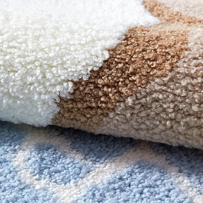 Coastal Comfort Microfiber Bath Rug – Plush Non-Slip Mat for Your Bathroom