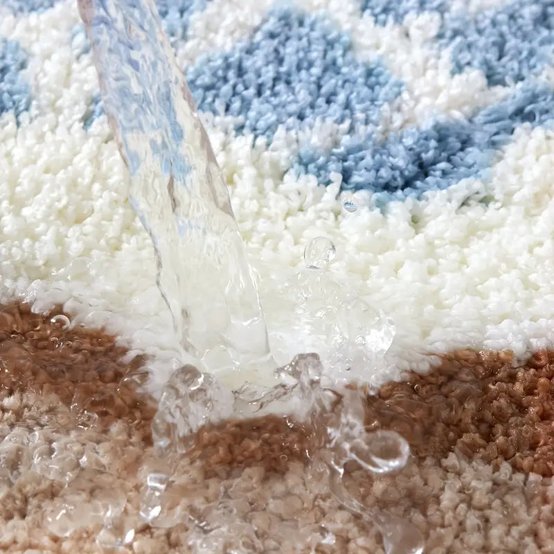 Coastal Comfort Microfiber Bath Rug – Plush Non-Slip Mat for Your Bathroom