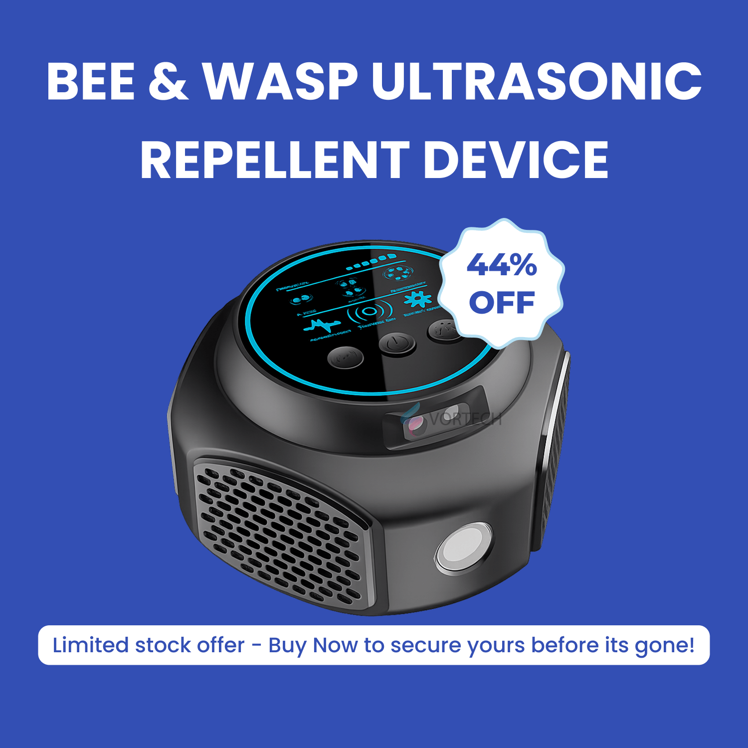 360-Degree Ultrasonic Insect Deterrent Device