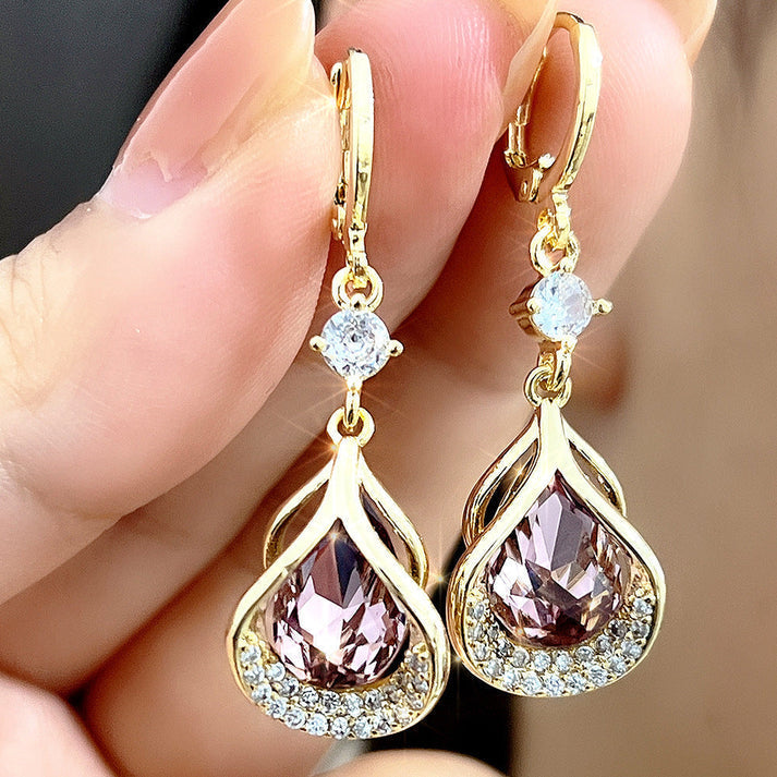 Magnetic Earrings with Germanium and Garnet - Vitality Boost
