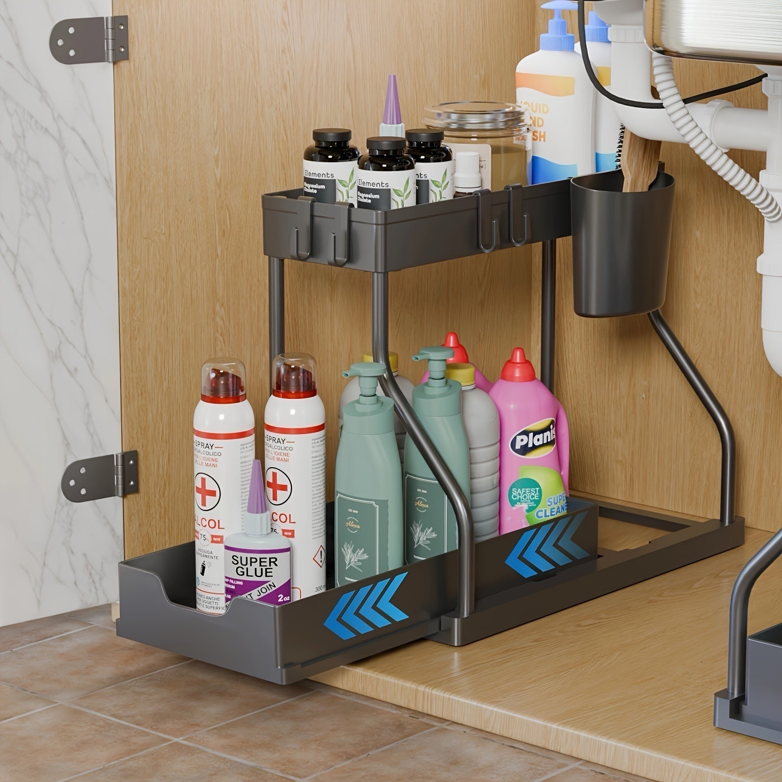 Space-Saving Drawer Organizer for Kitchen and Bathroom