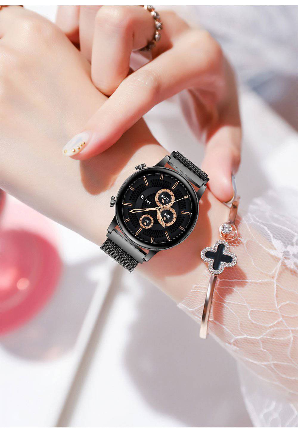 Elegant Smartwatch for Women with Health Tracking & Notifications