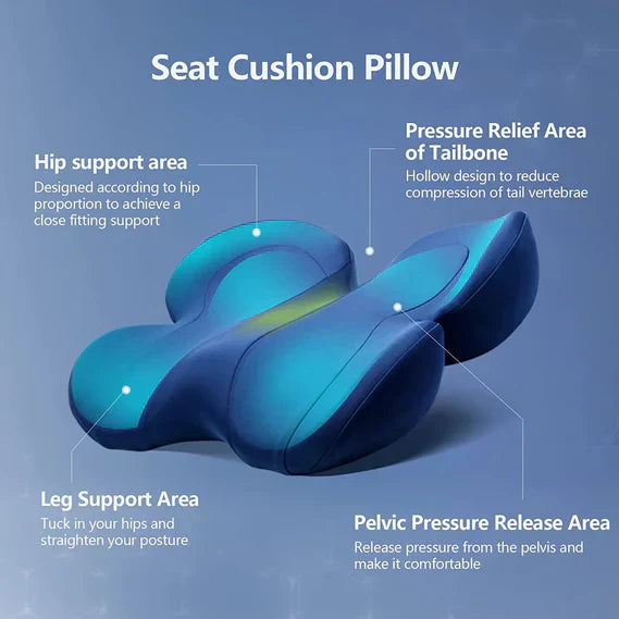 ComfortWave U-Shaped Memory Foam Seat Cushion for Back Relief