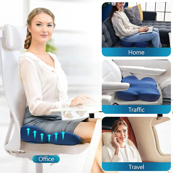 ComfortWave U-Shaped Memory Foam Seat Cushion for Back Relief