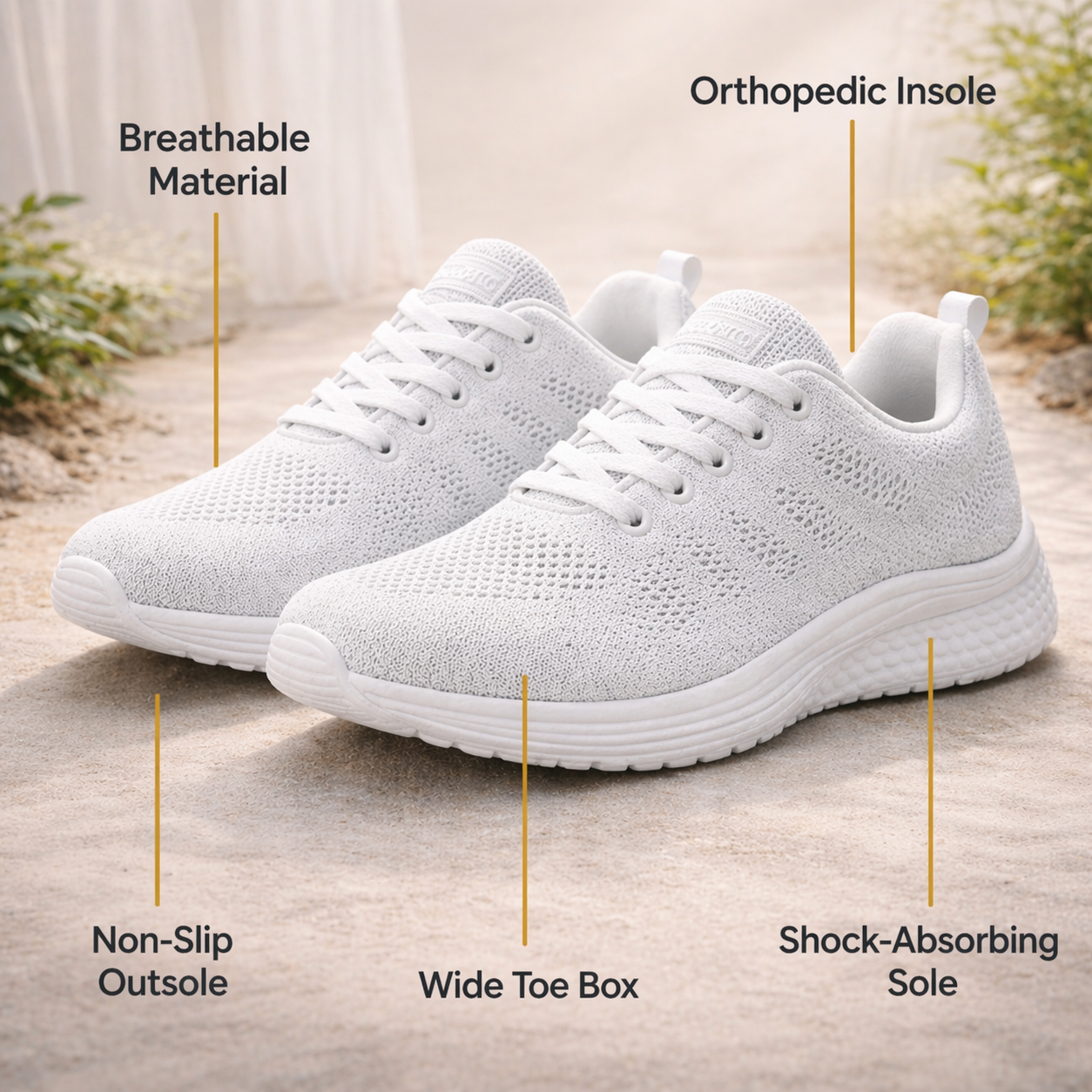 Orthopedic Footwear | Breathable EVA Sole | Gel-Core Cushioning