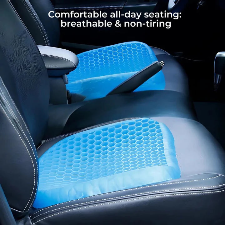 Orthopedic Gel Seat Cushion | Breathable Honeycomb Design | Pressure Relief Comfort