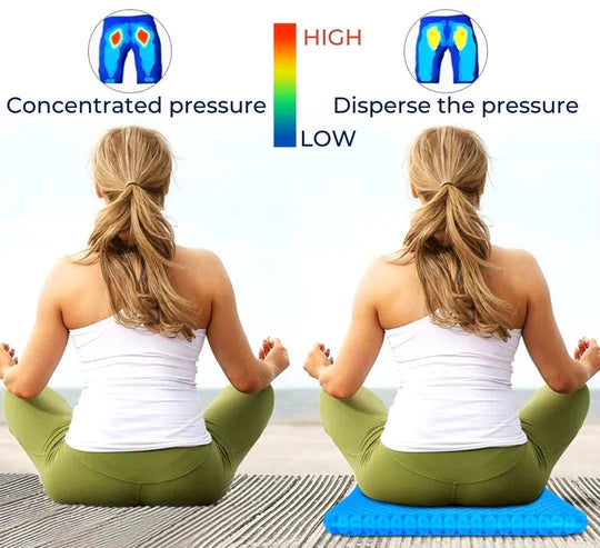 Orthopedic Gel Seat Cushion | Breathable Honeycomb Design | Pressure Relief Comfort
