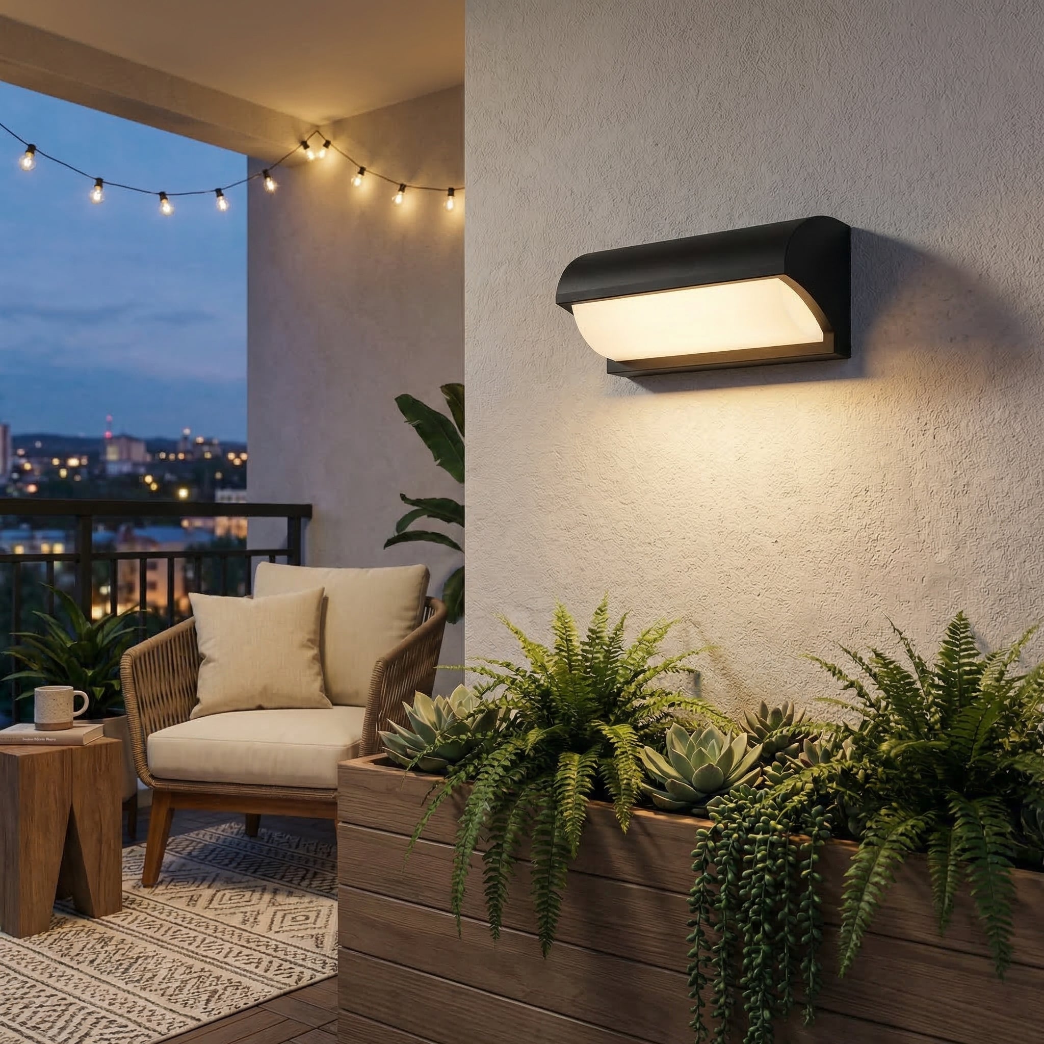 Weather-Resistant LED Outdoor Wall Lamp for Warm Ambiance