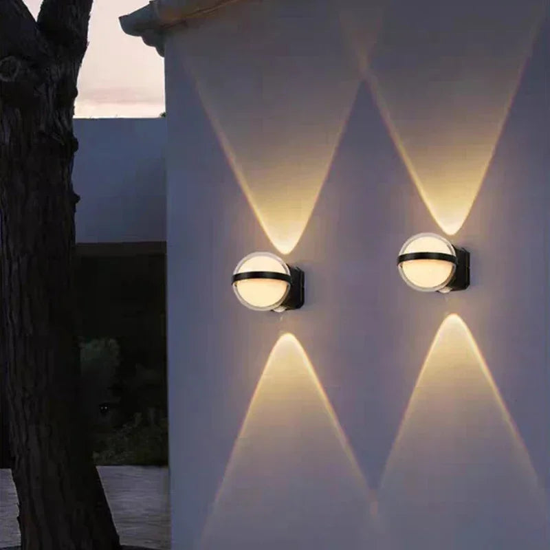 Stylish Round LED Outdoor Wall Fixture - Weatherproof Design