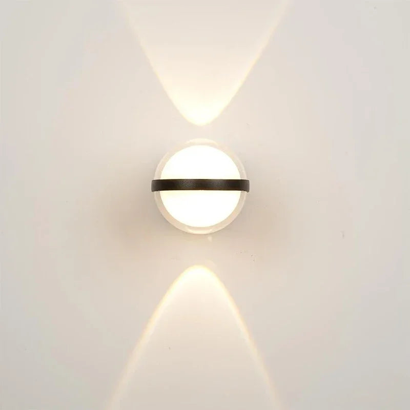 Stylish Round LED Outdoor Wall Fixture - Weatherproof Design