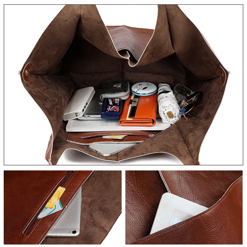 Spacious PU Leather Travel Tote for Effortless Adventures