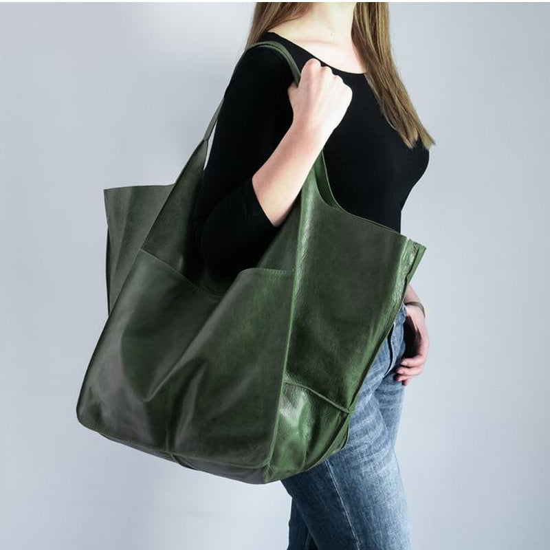 Spacious PU Leather Travel Tote for Effortless Adventures