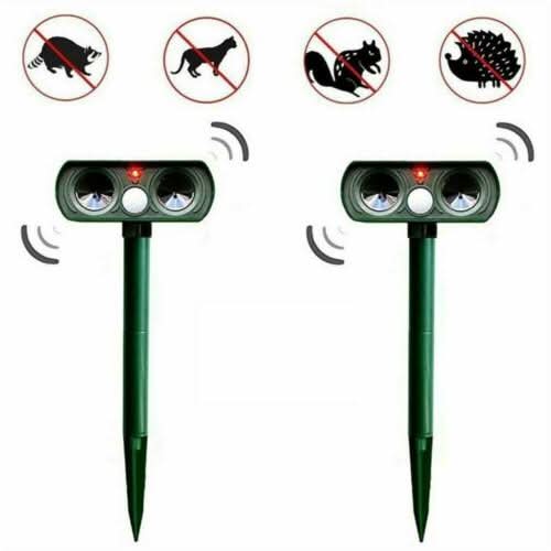 Solar-Powered Ultrasonic Animal Deterrent for Garden Safety