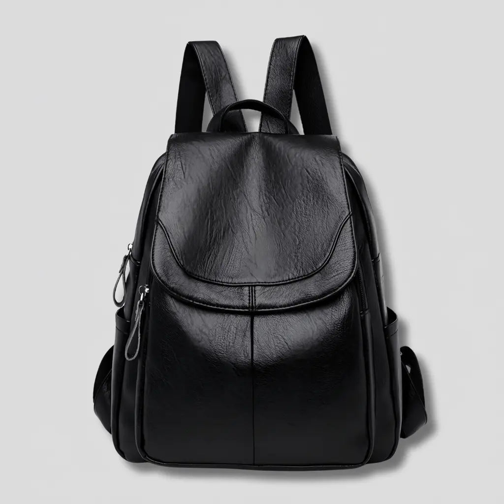 Women’s Anti-theft Backpack – Hidden Zipper in Embossed PU Leather