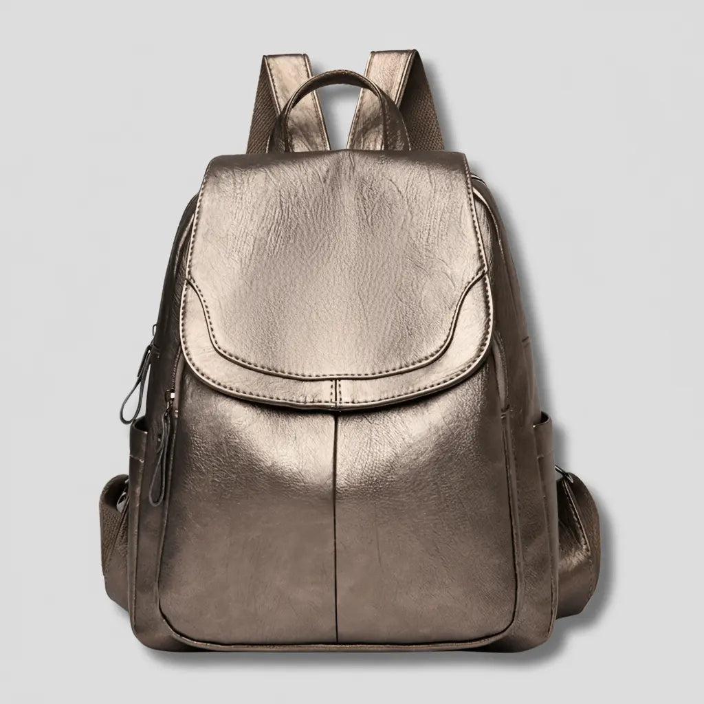 Women’s Anti-theft Backpack – Hidden Zipper in Embossed PU Leather