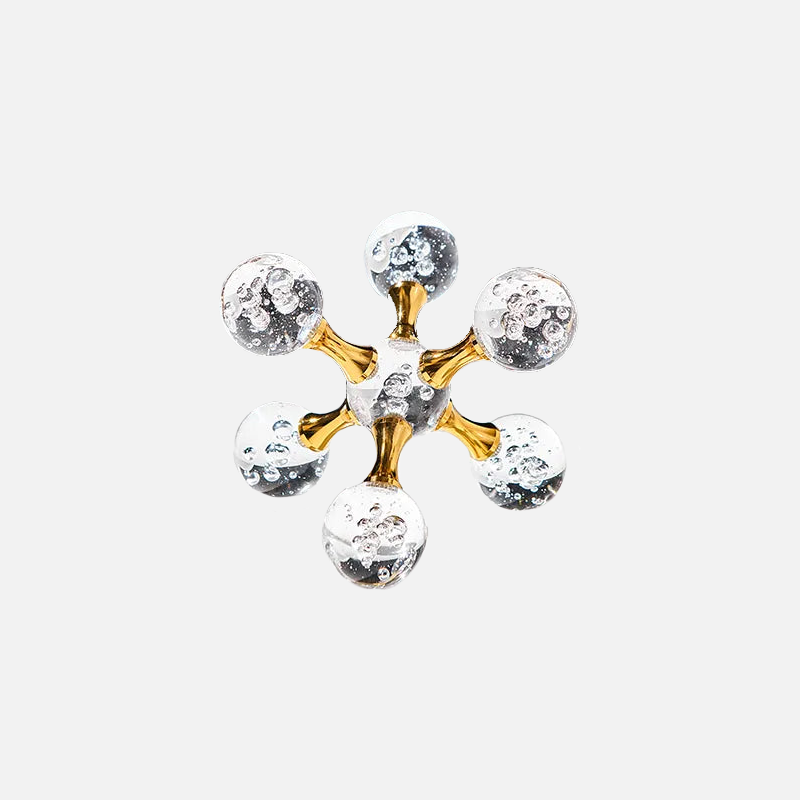 Starlight Glass & Metal Paperweight – Elegant Desk Accent