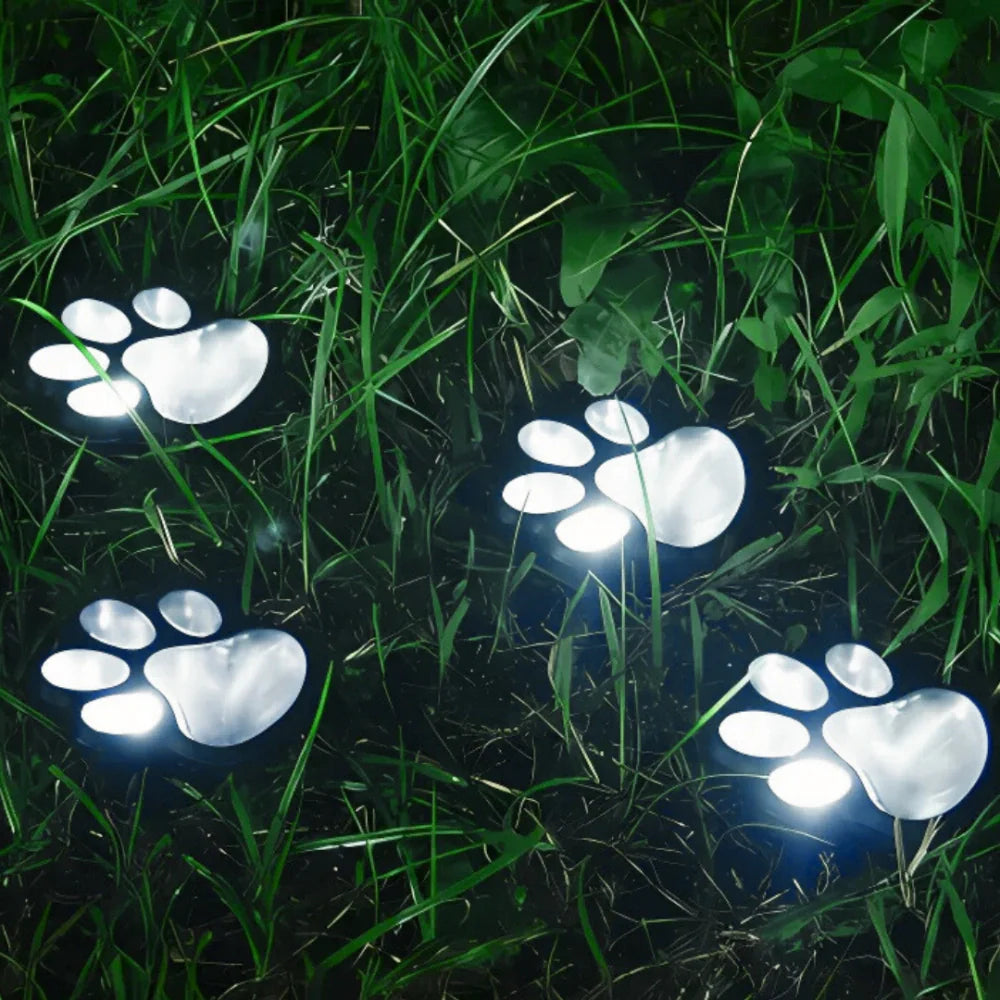 Charming Solar Light with Paw Print for Outdoor Spaces