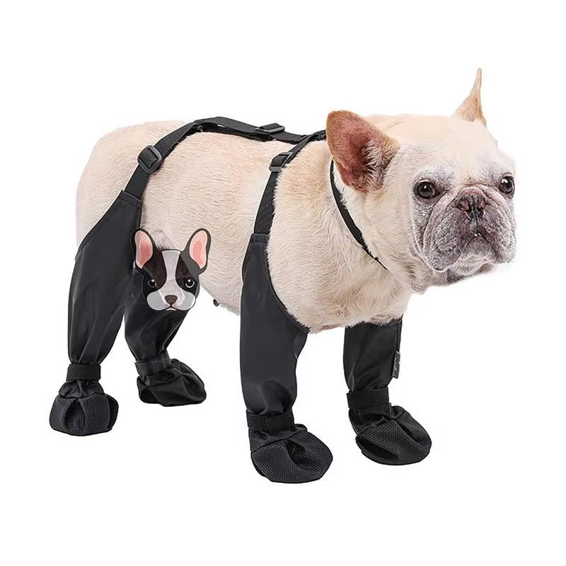 Waterproof Dog Boots with Rubber Sole for Paws