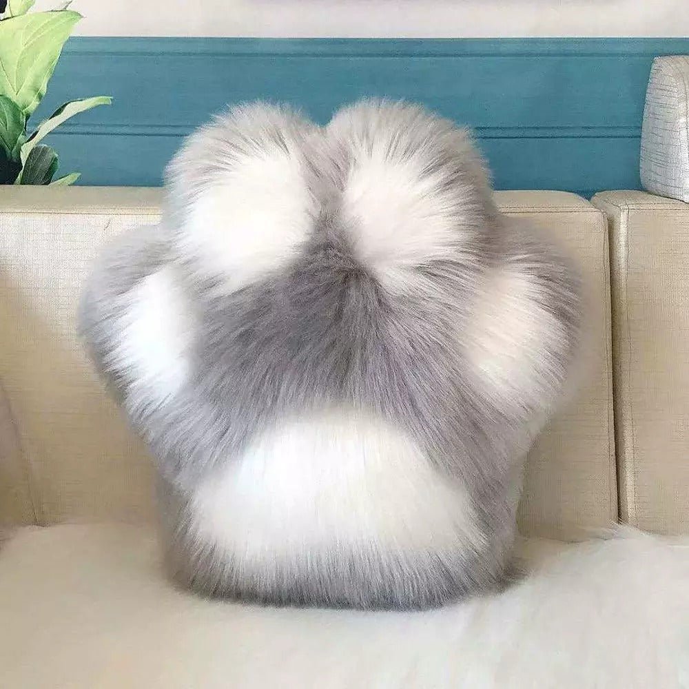 Charming Paw-Shaped Plush Cushion for Cozy Living Spaces