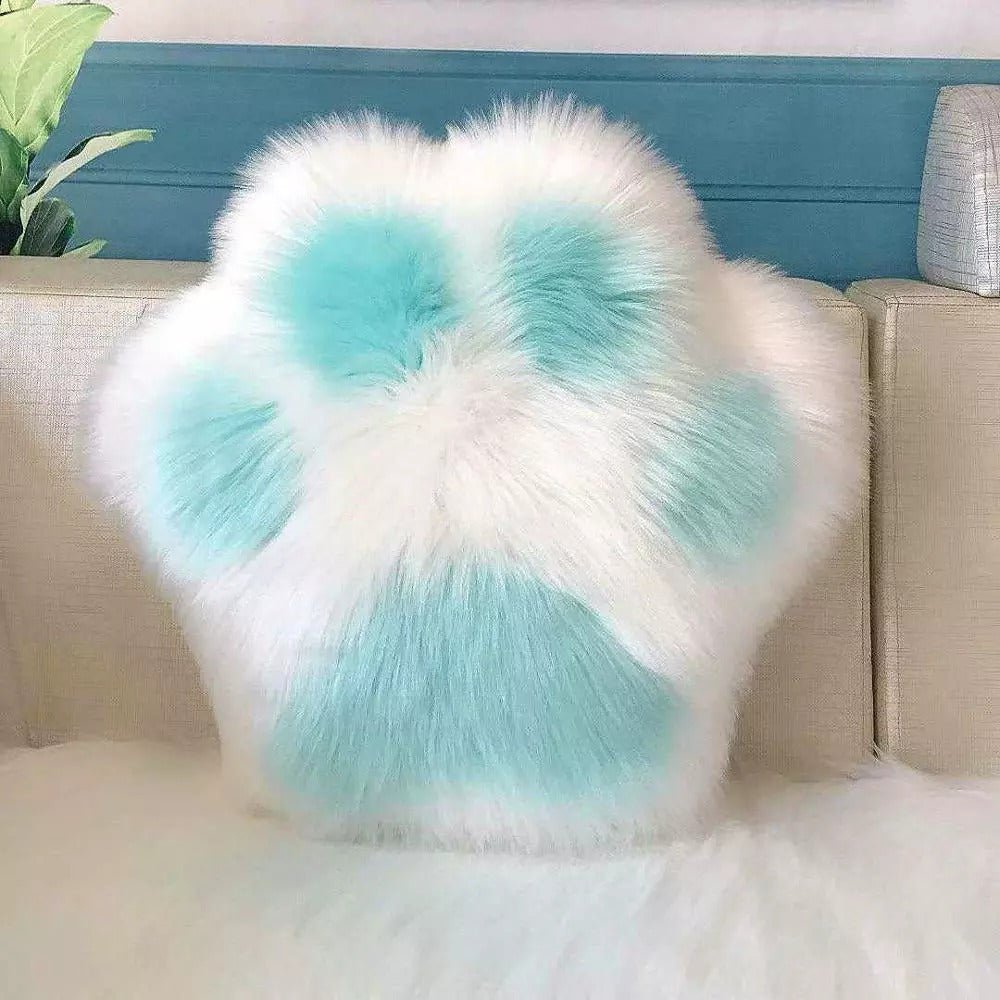 Charming Paw-Shaped Plush Cushion for Cozy Living Spaces