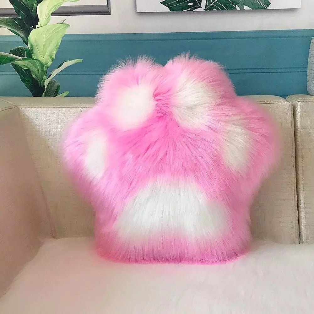 Charming Paw-Shaped Plush Cushion for Cozy Living Spaces