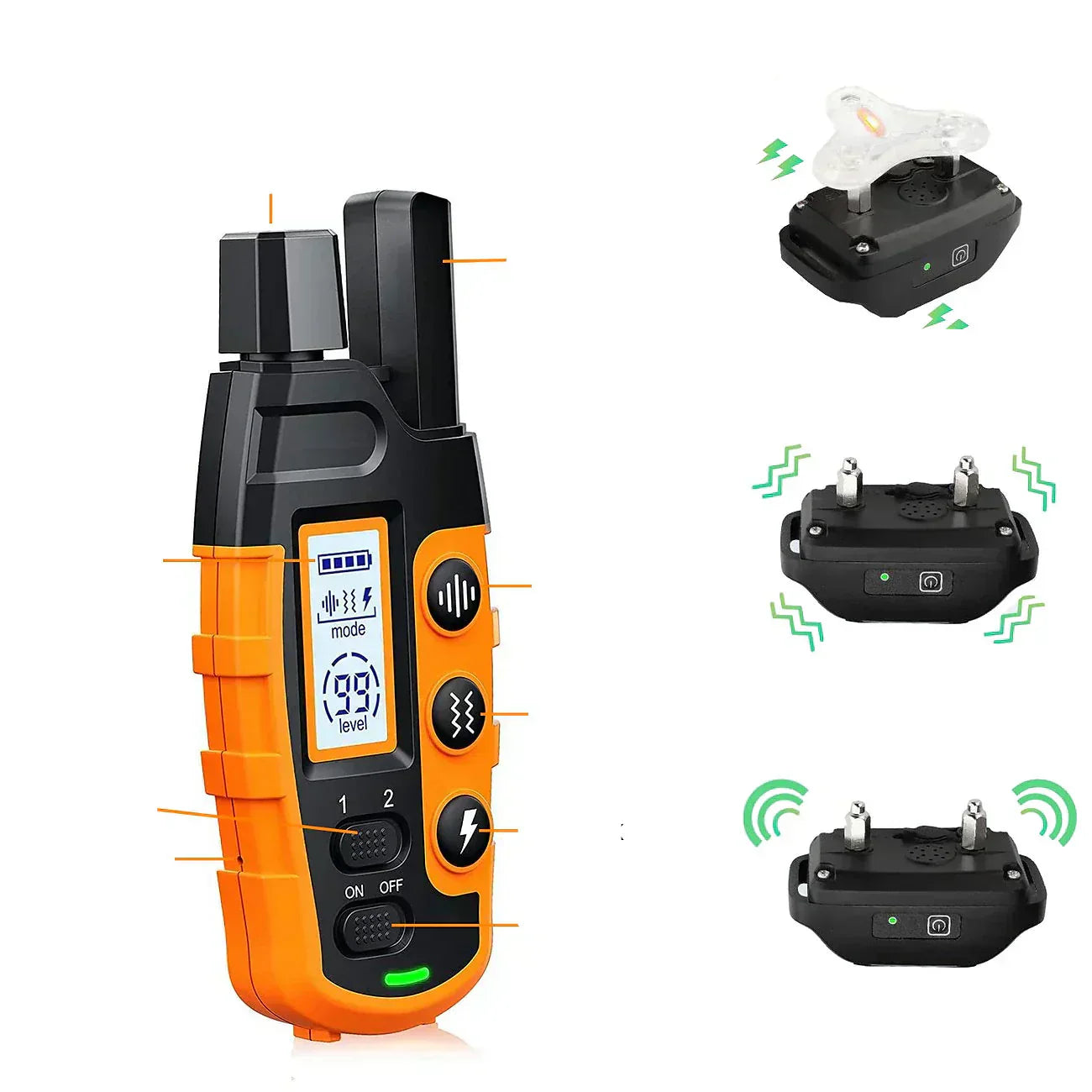 Long-Range Waterproof Dog Training Collar with Custom Modes