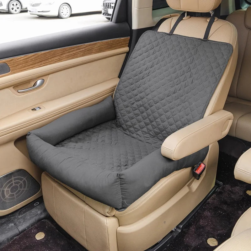 TravelBuddy - Waterproof Dog Car Seat Protector & Comfort Bed