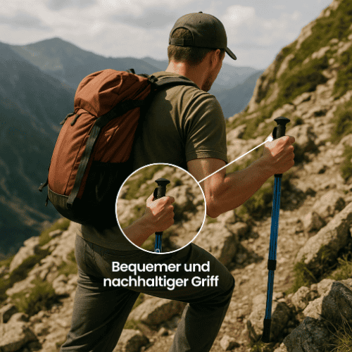 Lightweight Adjustable Hiking Poles – Trekking Walking Sticks