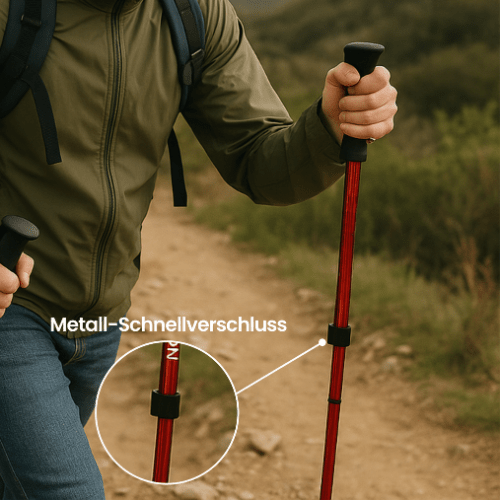 Lightweight Adjustable Hiking Poles – Trekking Walking Sticks