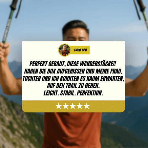 Lightweight Adjustable Hiking Poles – Trekking Walking Sticks
