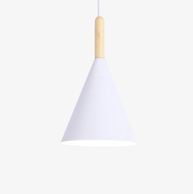 Elegant Hardwired Pendant Light with Wooden Touch for Kitchens