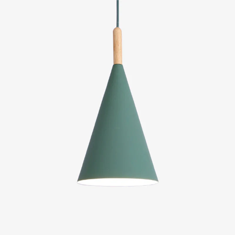Elegant Hardwired Pendant Light with Wooden Touch for Kitchens
