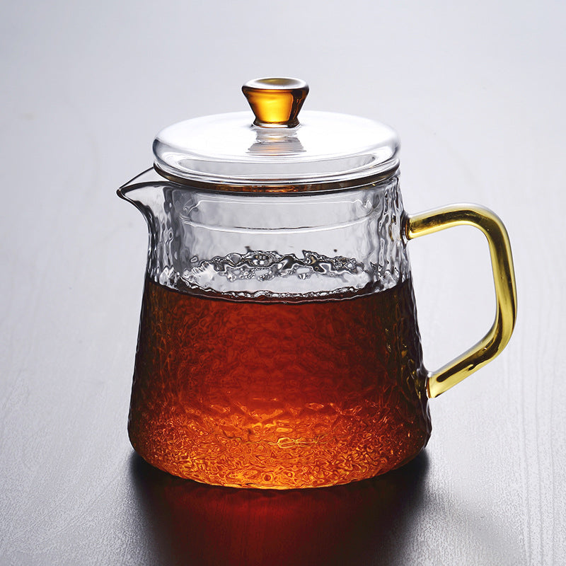 Elegant Crystal Tea Infuser with Golden Accents