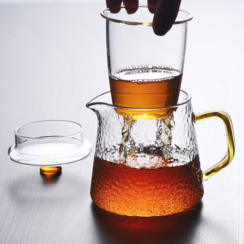 Elegant Crystal Tea Infuser with Golden Accents