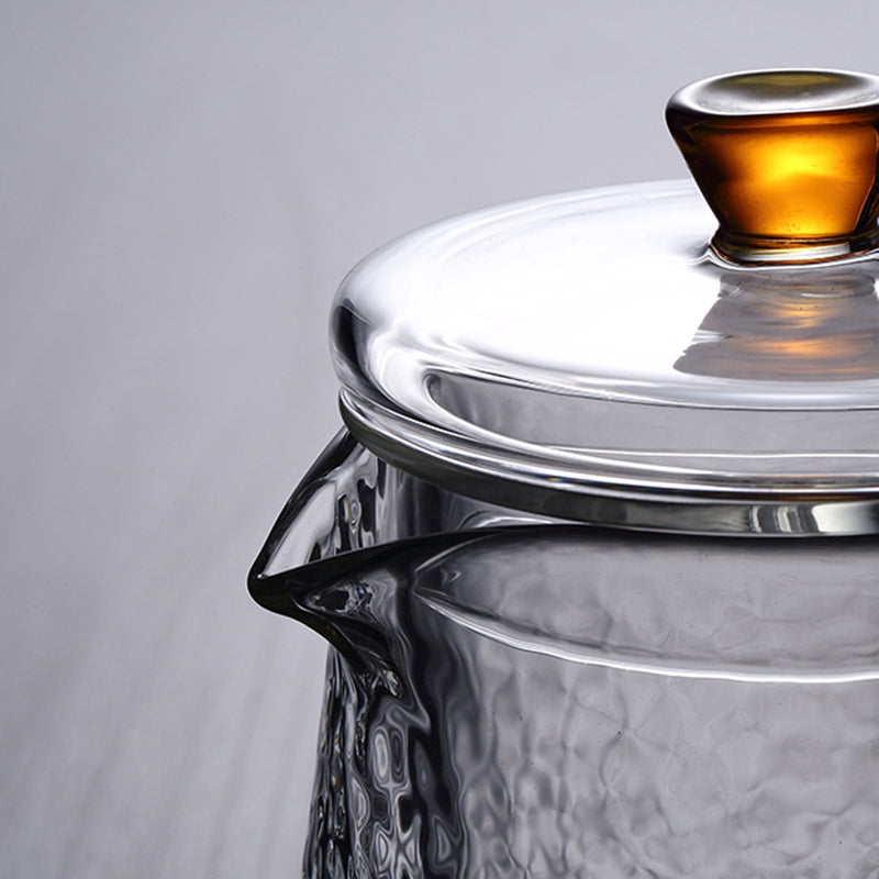 Elegant Crystal Tea Infuser with Golden Accents