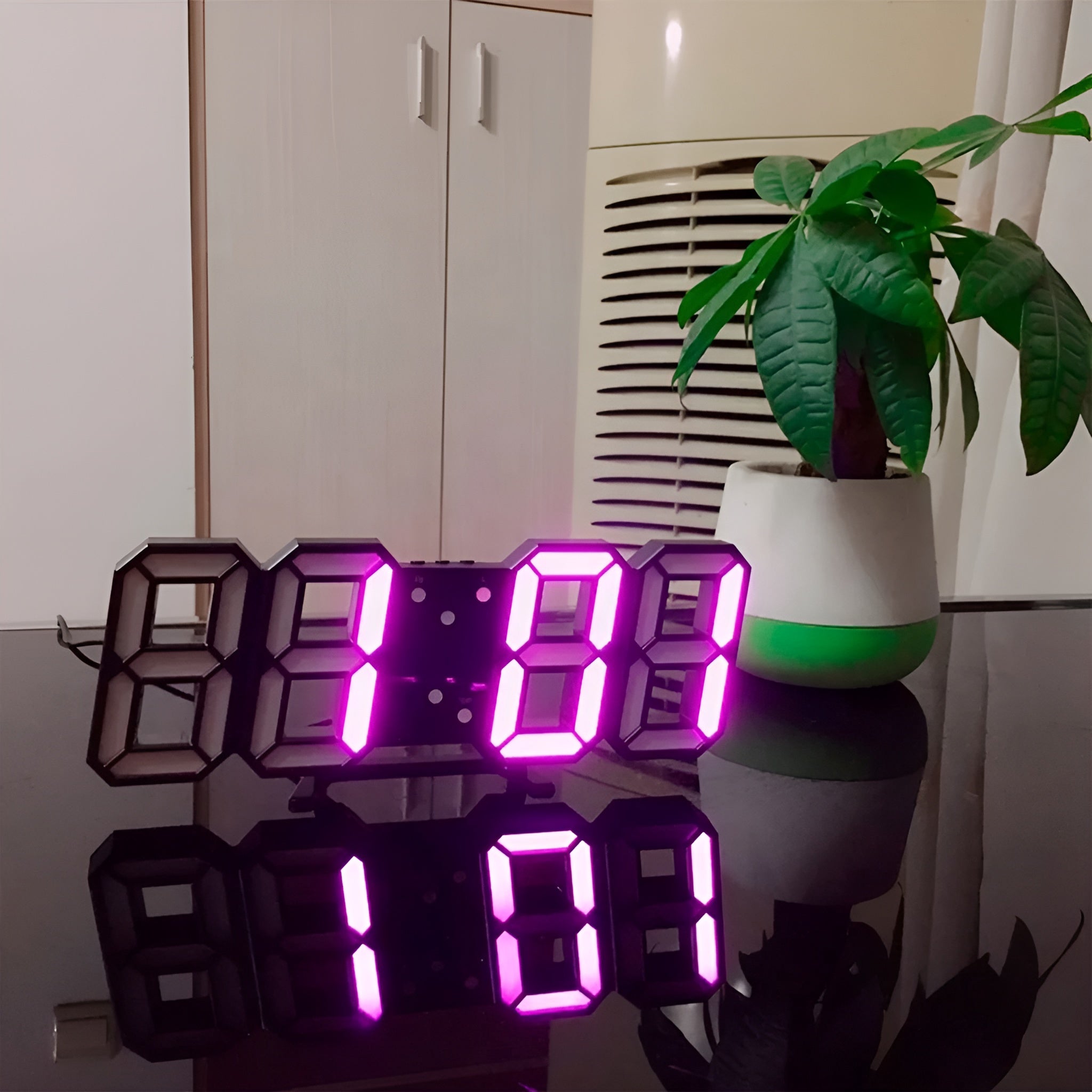 Lumina 3D LED Digital Clock: Date, Temperature & Alarm