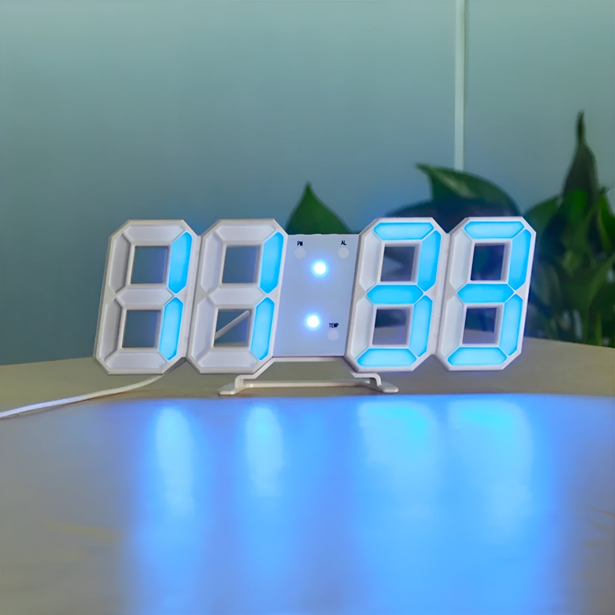 Lumina 3D LED Digital Clock: Date, Temperature & Alarm