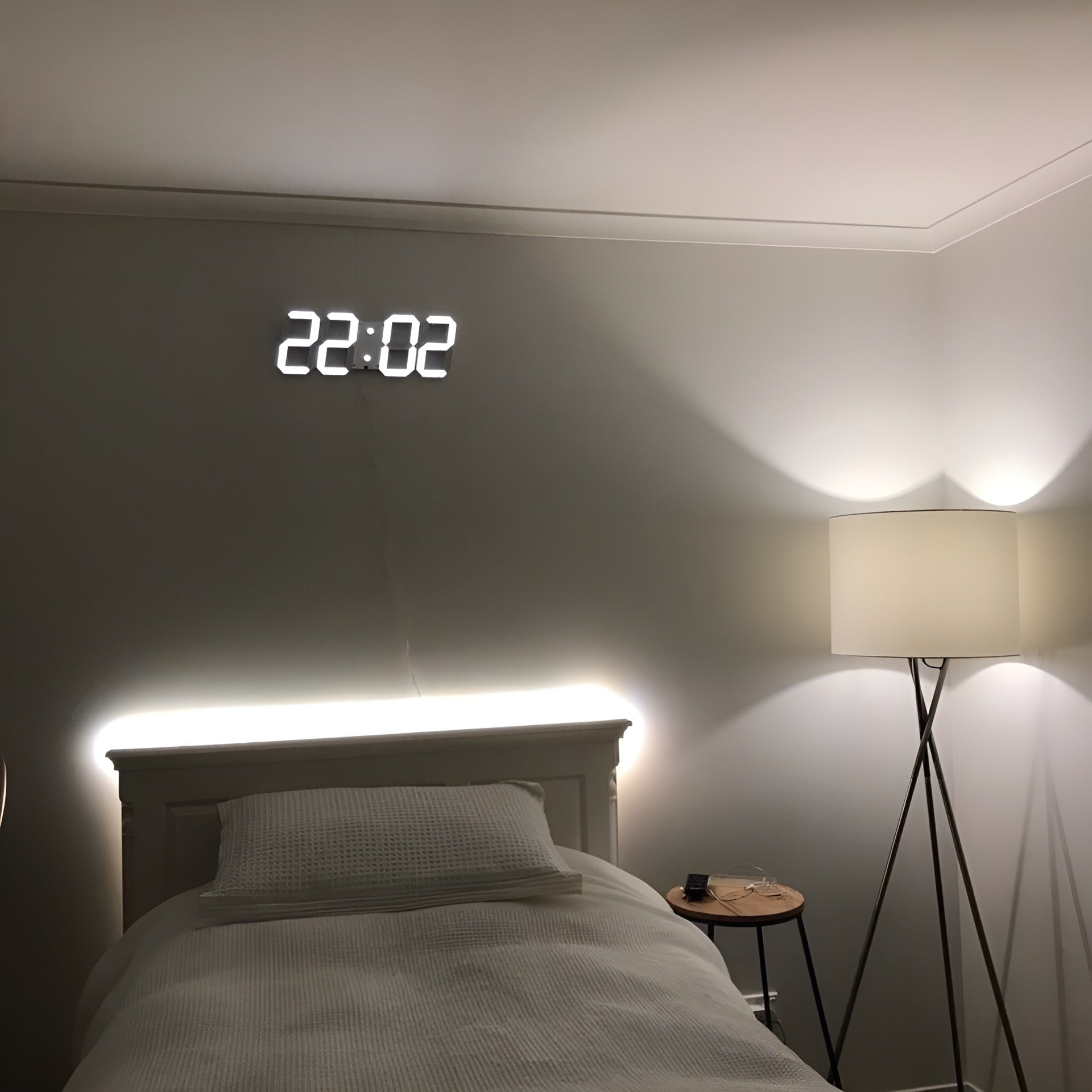 Lumina 3D LED Digital Clock: Date, Temperature & Alarm