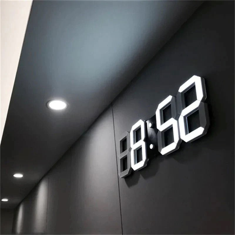 Lumina 3D LED Digital Clock: Date, Temperature & Alarm