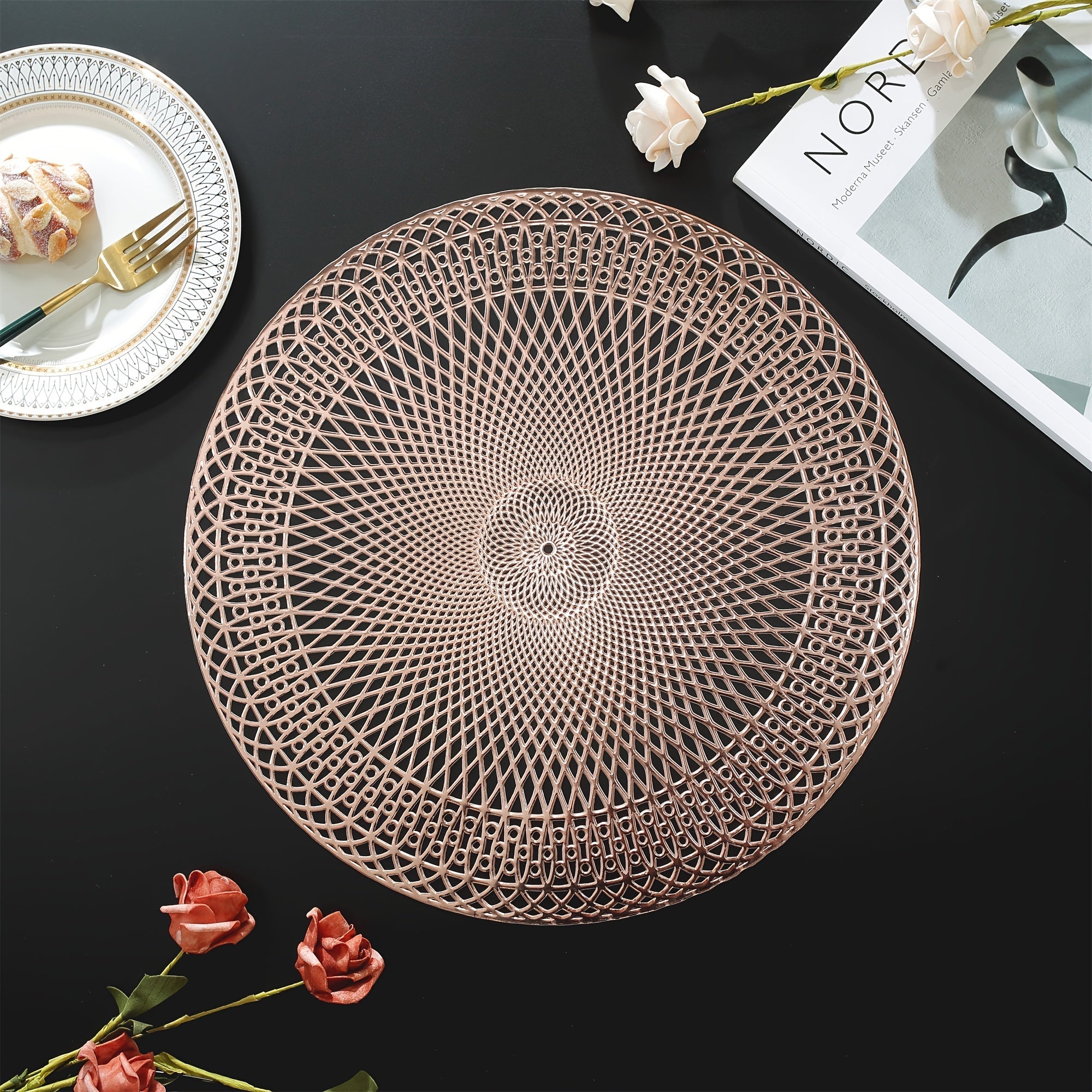 Elegant Round Table Protectors with Geometric Design – Set of 6 or 8
