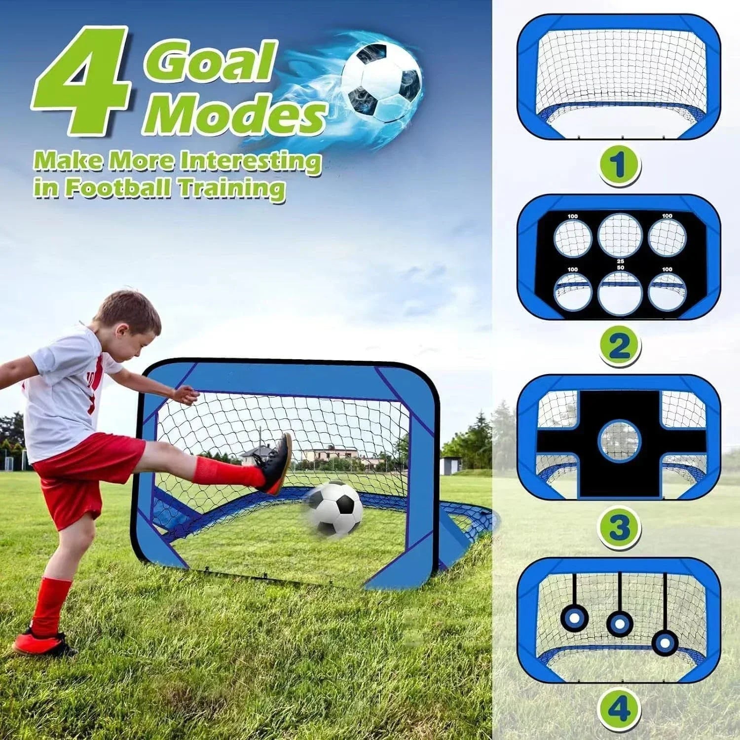 ActivePlay Portable Soccer Goal for Kids - Foldable Design
