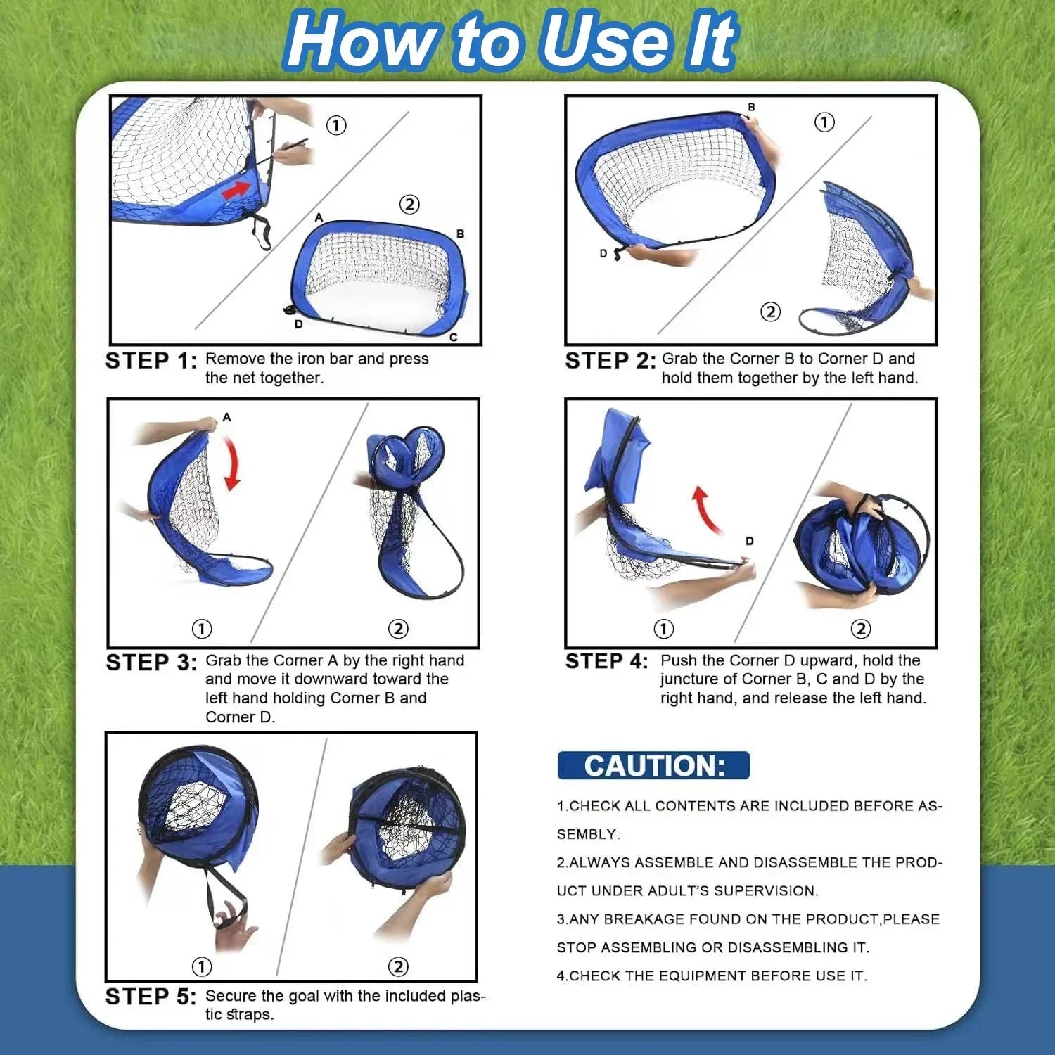 ActivePlay Portable Soccer Goal for Kids - Foldable Design