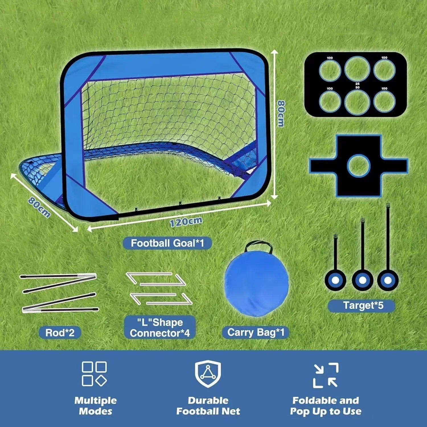 ActivePlay Portable Soccer Goal for Kids - Foldable Design