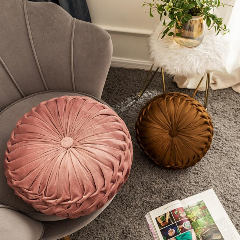 Chic Velvet Decorative Cushion, 16 × 16 in, Soft Fabric Fill