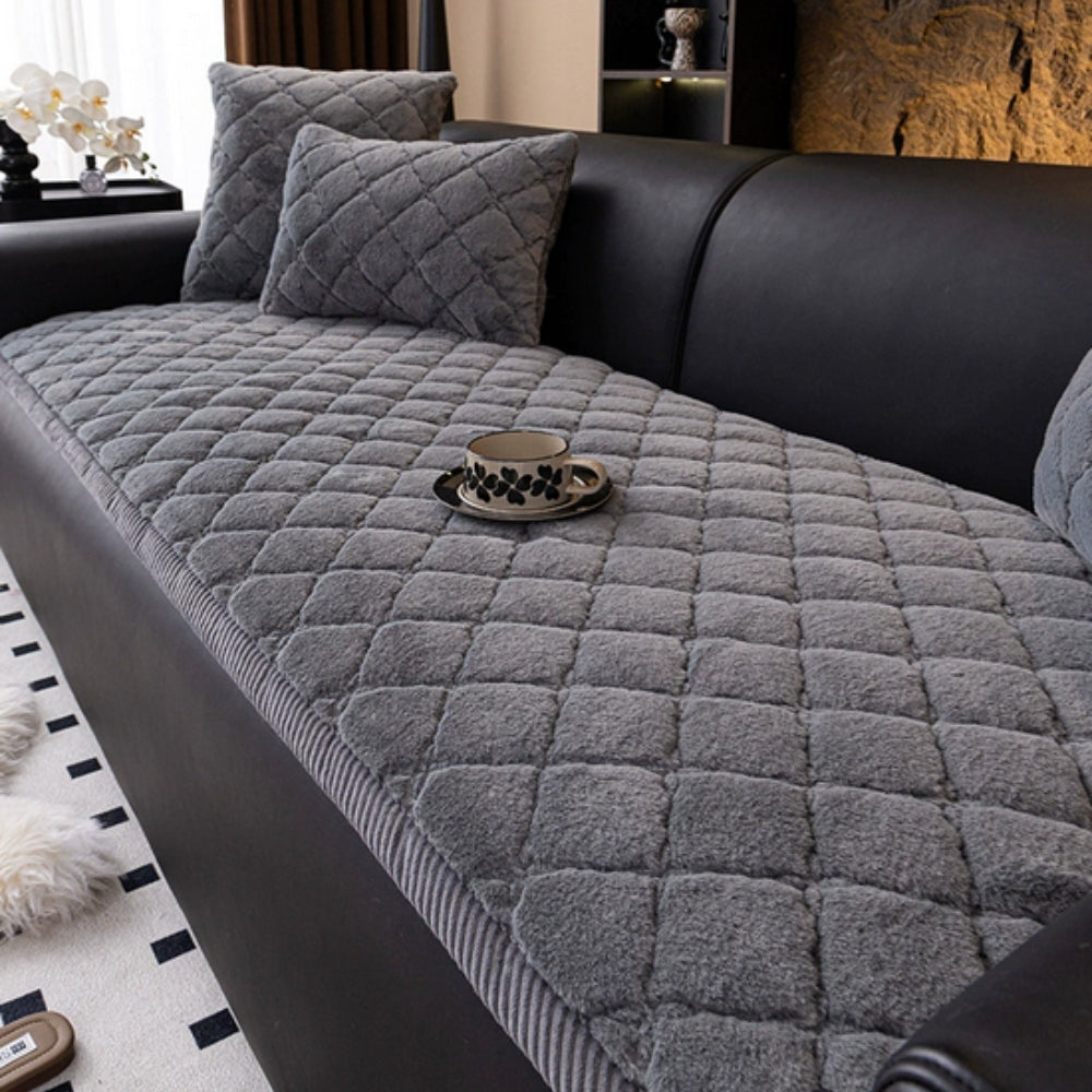 Luxurious Microfiber Sofa Protector with Non-Slip Design