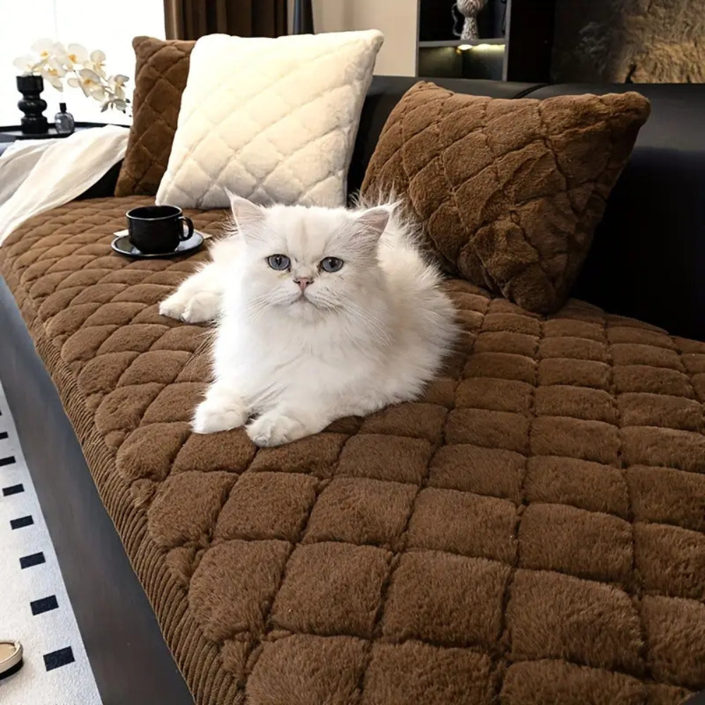 Luxurious Microfiber Sofa Protector with Non-Slip Design