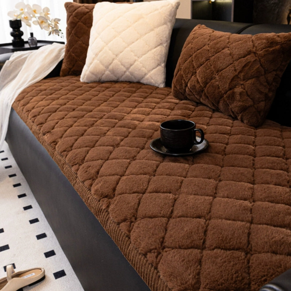 Luxurious Microfiber Sofa Protector with Non-Slip Design