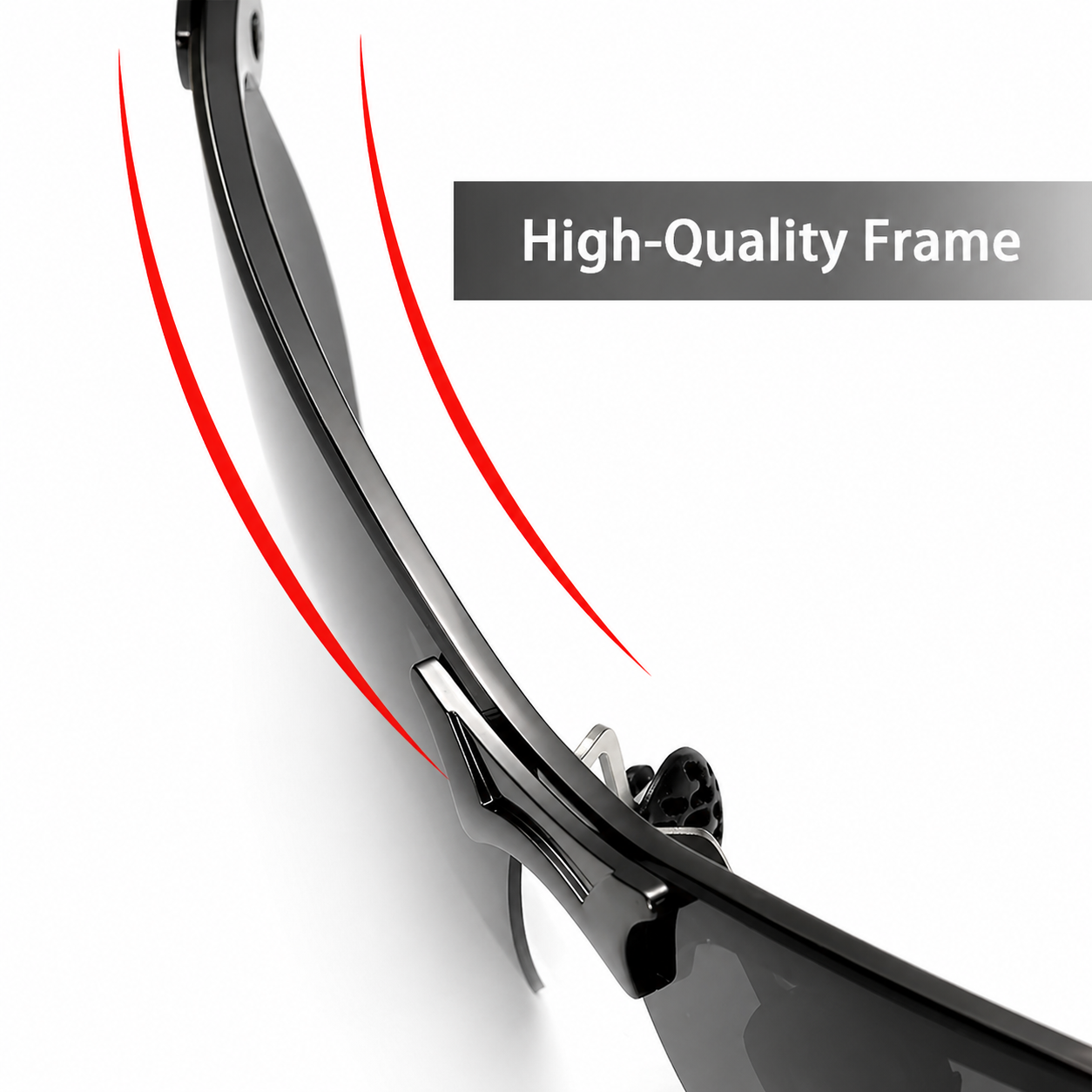 Photochromic Sports Sunglasses with UV400 Protection – Half Frame